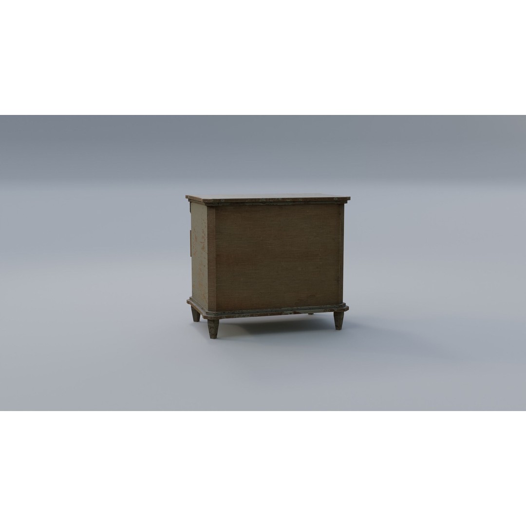 Cabinet 3D Model – Low Poly Furniture with PBR Textures, FBX - View 8