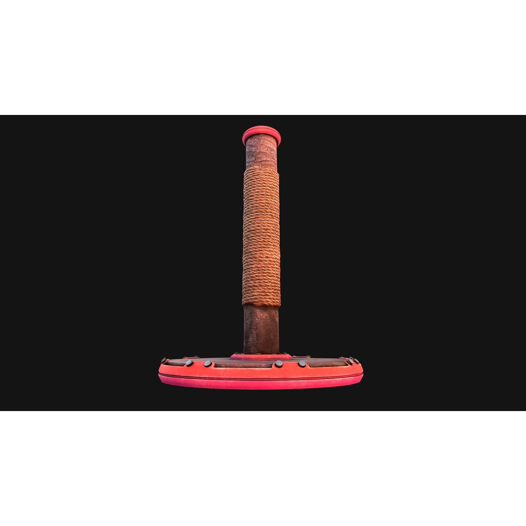 Cat Scratching Post 3D Model – Low Poly Game Asset, PBR Textures - View 26