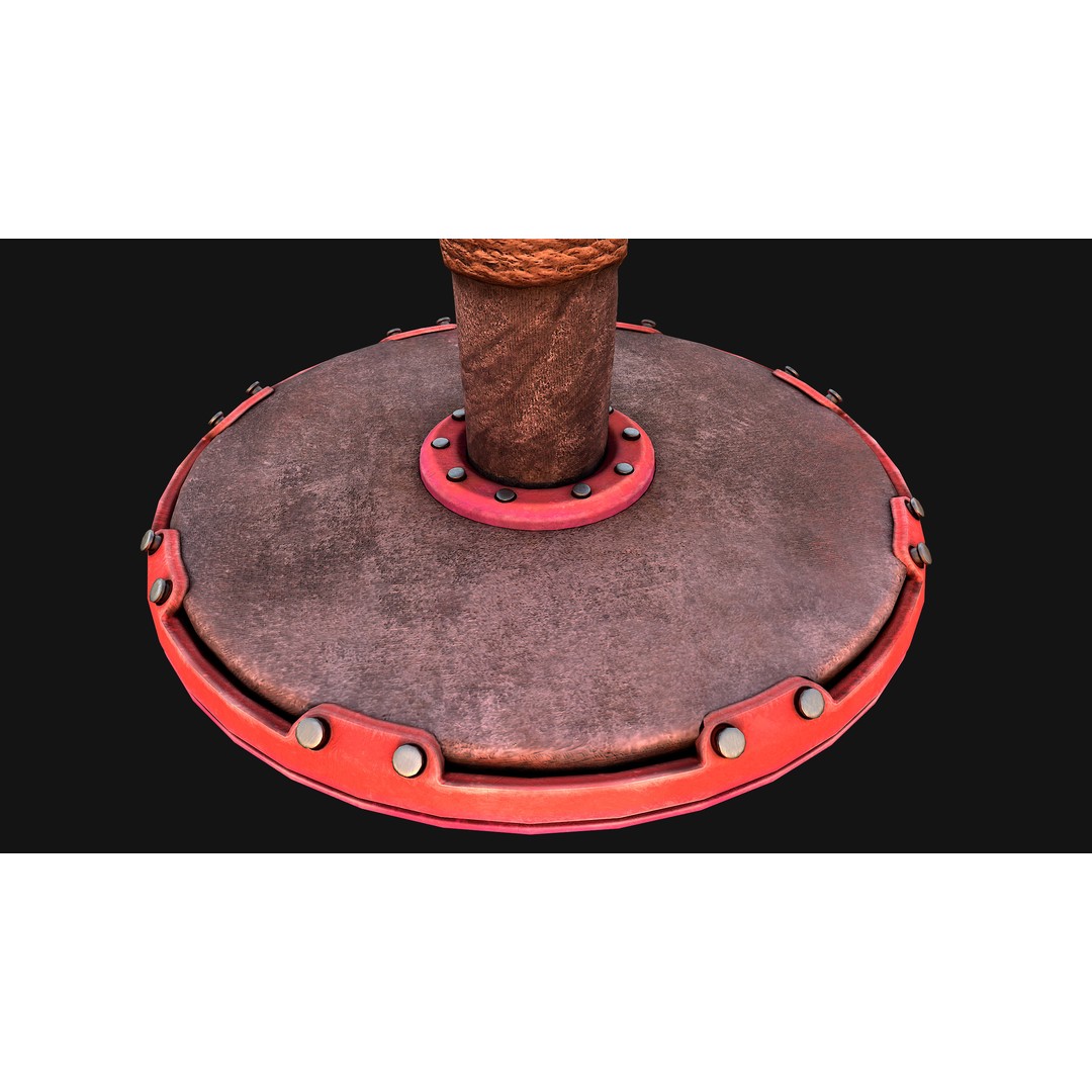 Cat Scratching Post 3D Model – Low Poly Game Asset, PBR Textures - View 29