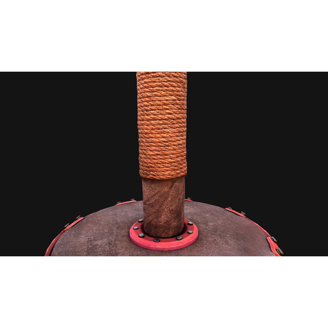 Cat Scratching Post 3D Model – Low Poly Game Asset, PBR Textures - View 31