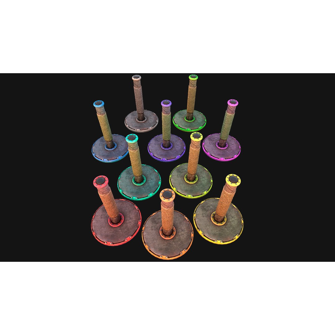 Cat Scratching Post 3D Model – Low Poly Game Asset, PBR Textures - View 9