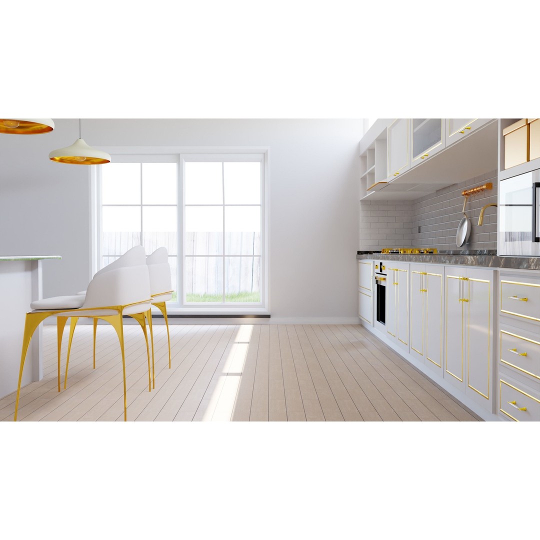 High Detail Kitchen 3D Model – PBR Interior Visualization, Blender - View 3