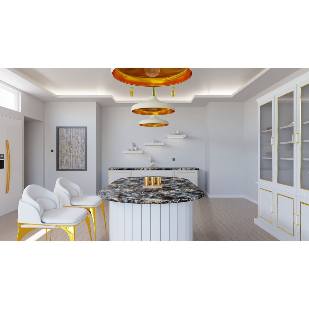 High Detail Kitchen 3D Model – PBR Interior Visualization, Blender - View 4