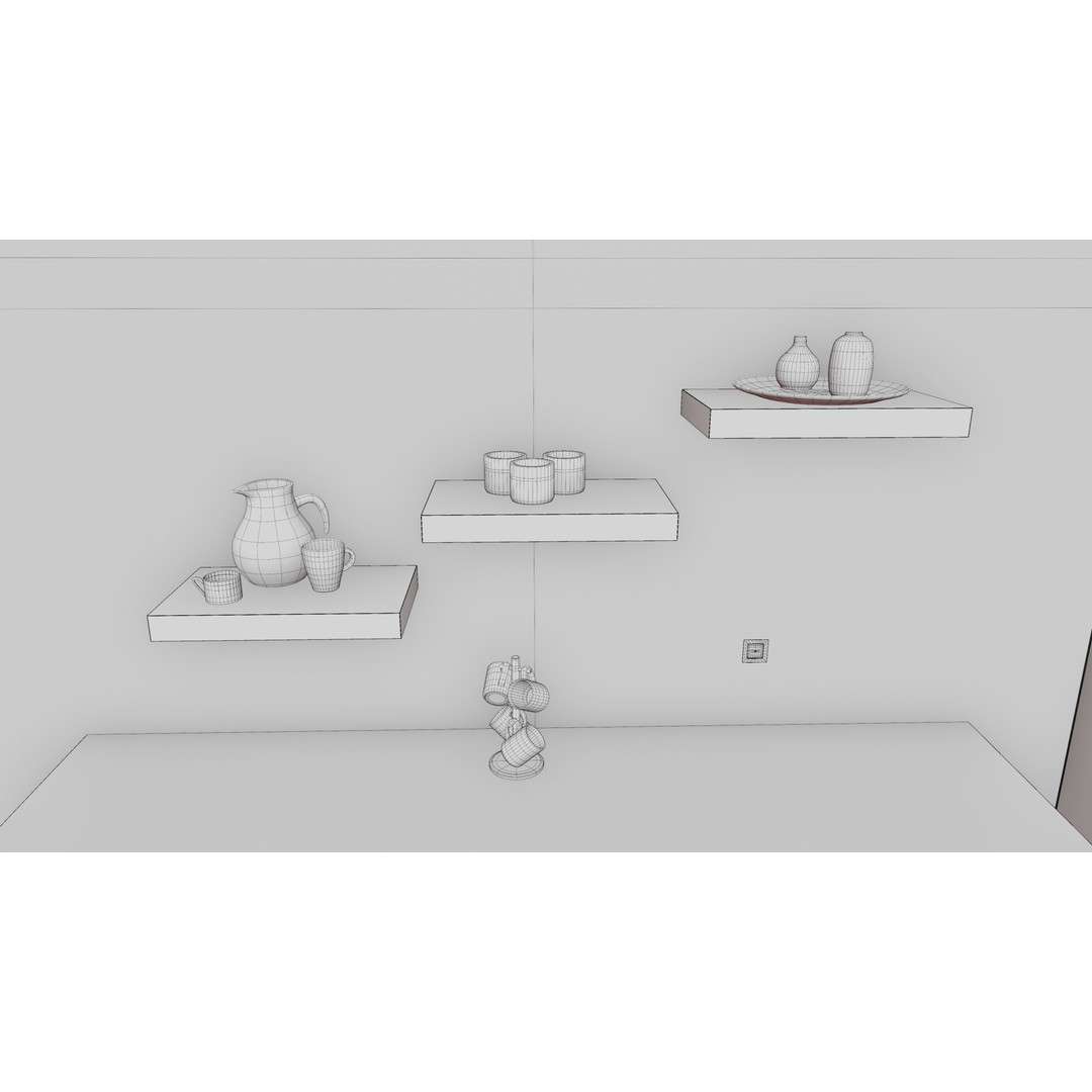 High Detail Kitchen 3D Model – PBR Interior Visualization, Blender - View 9