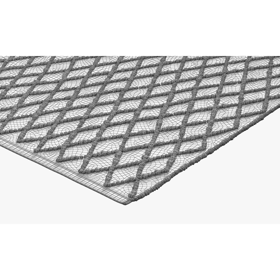 Joybird Demi Rug 3D Model – Handmade Jute & Cotton Rug, FBX, OBJ - View 14