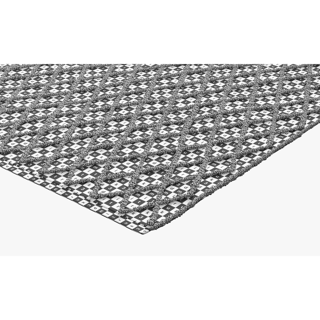 Joybird Demi Rug 3D Model – Handmade Jute & Cotton Rug, FBX, OBJ - View 15