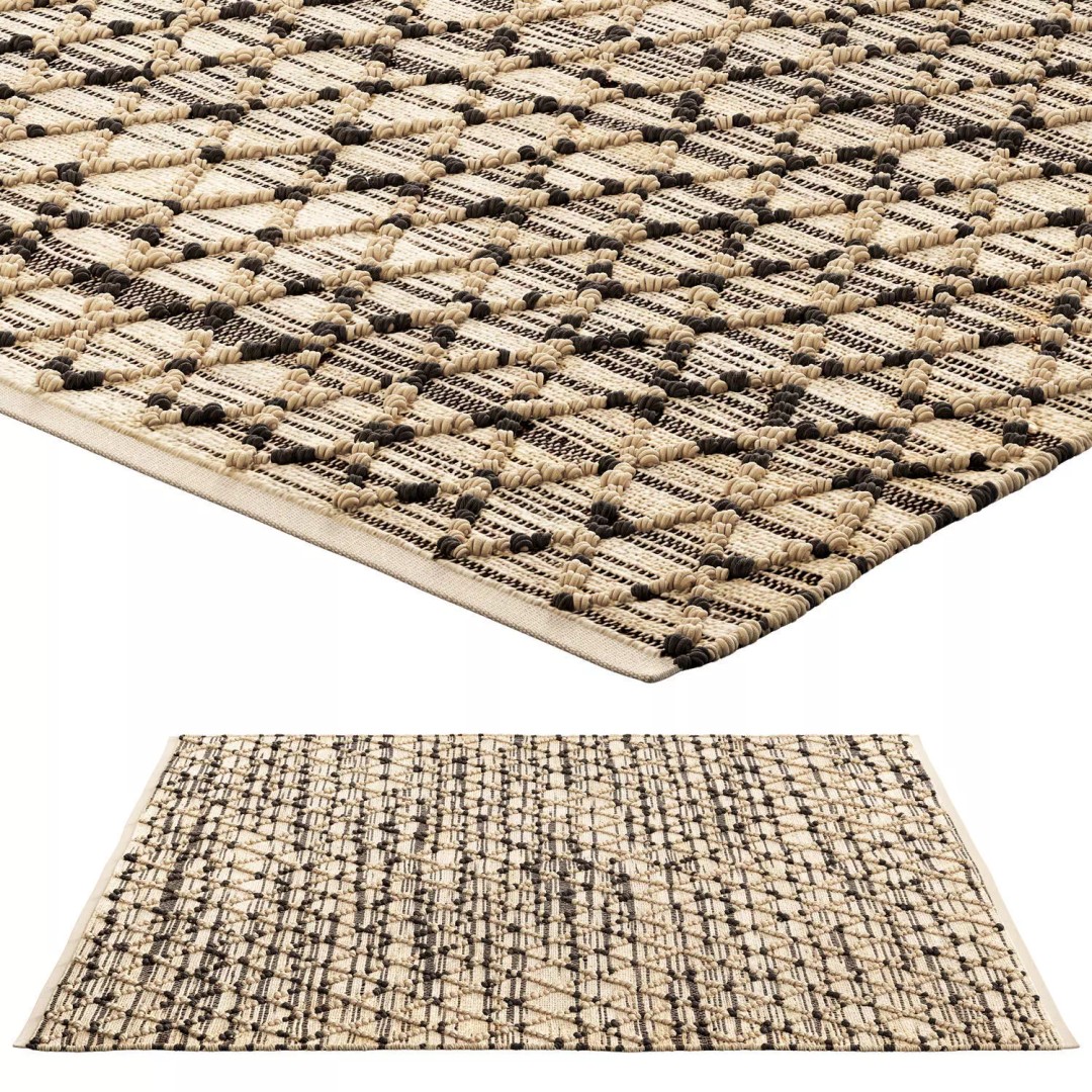 Joybird Demi Rug 3D Model – Handmade Jute & Cotton Rug, FBX, OBJ - View 2