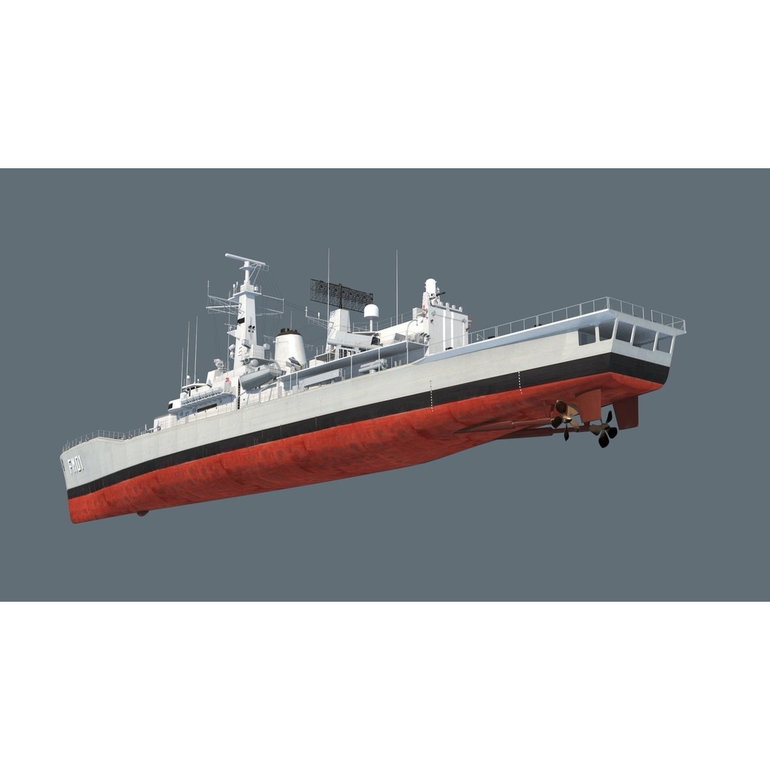 Condell Class Frigate 3D Model – PBR Military Watercraft, FBX - View 13