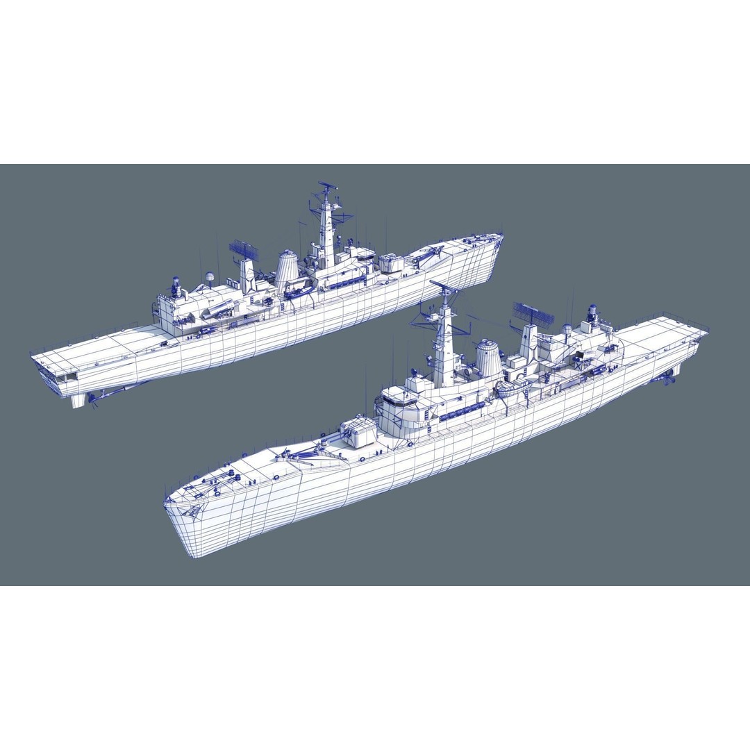 Condell Class Frigate 3D Model – PBR Military Watercraft, FBX - View 18