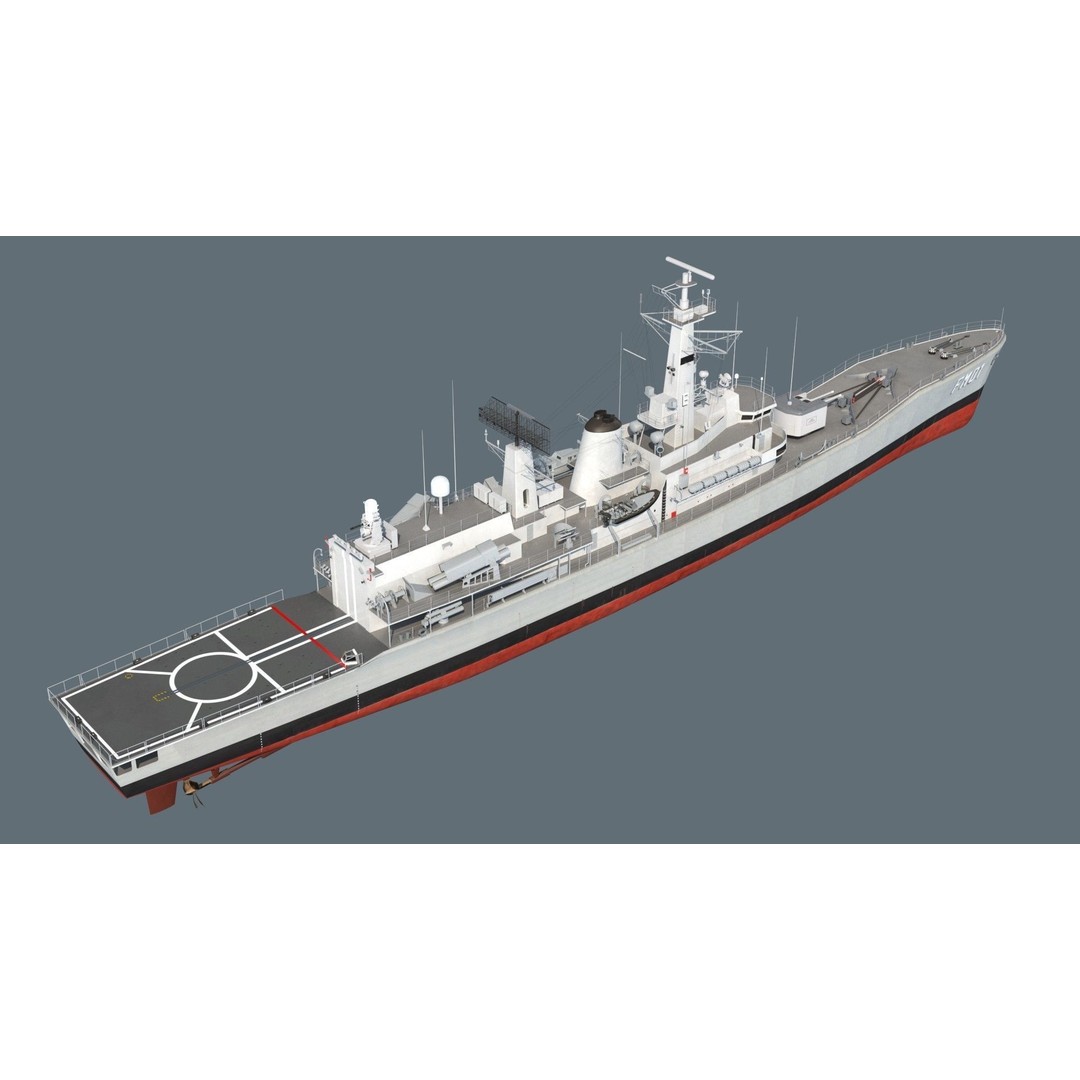 Condell Class Frigate 3D Model – PBR Military Watercraft, FBX - View 5