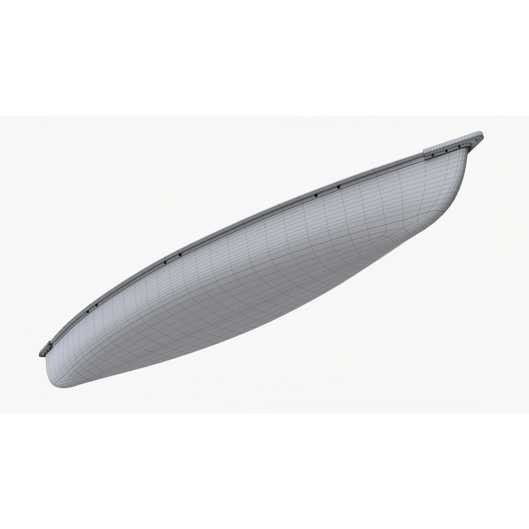 Canoe 3D Model – PBR Textured Recreational Watercraft, FBX/OBJ - View 11