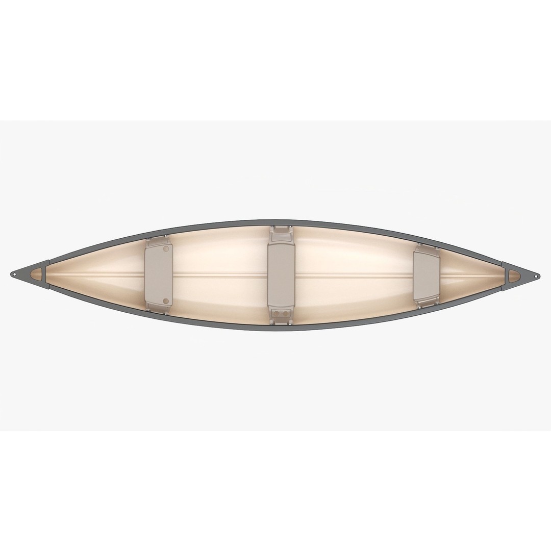 Canoe 3D Model – PBR Textured Recreational Watercraft, FBX/OBJ - View 8