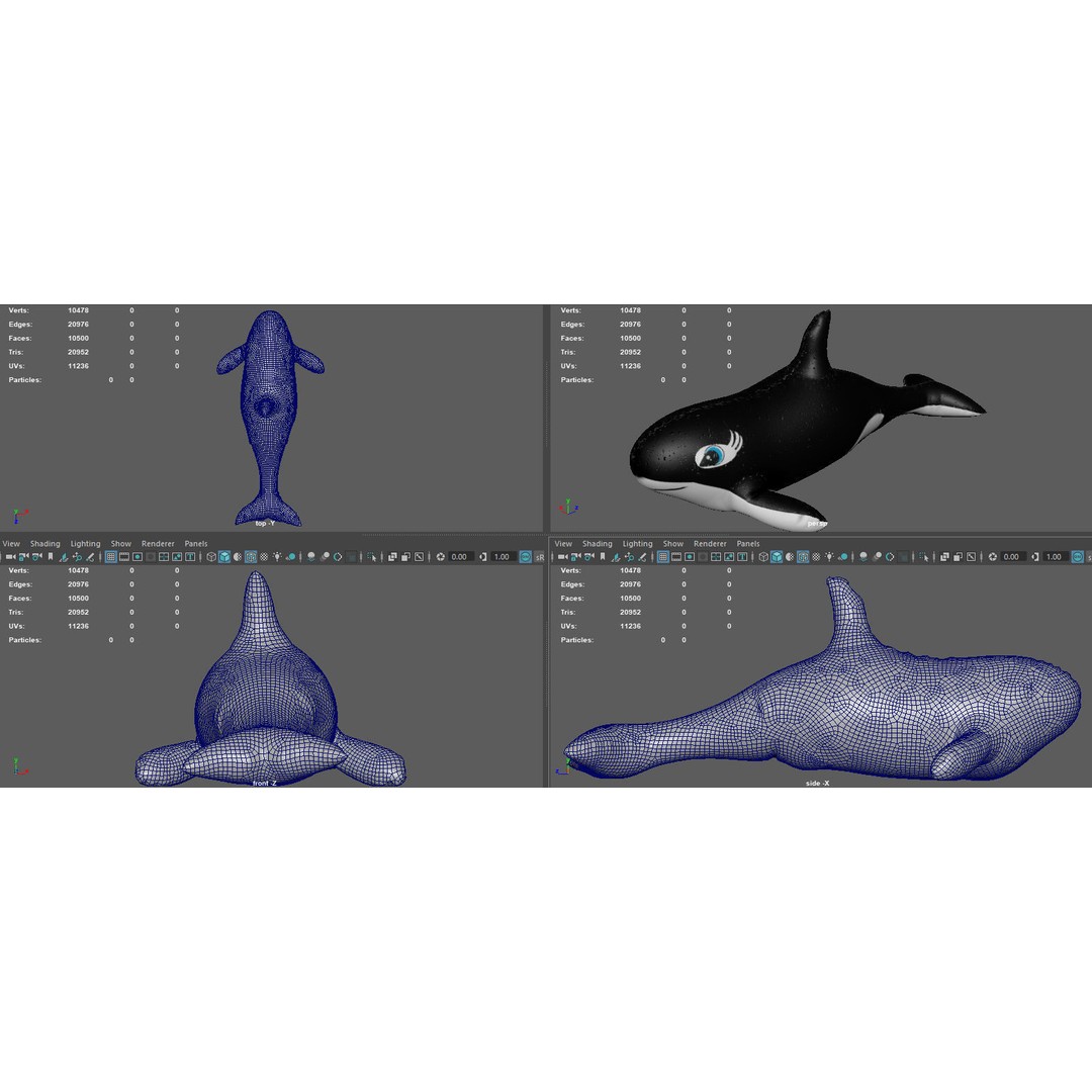 Orca Float 3D Model – Low Poly PBR Asset for Games and Animation - View 12