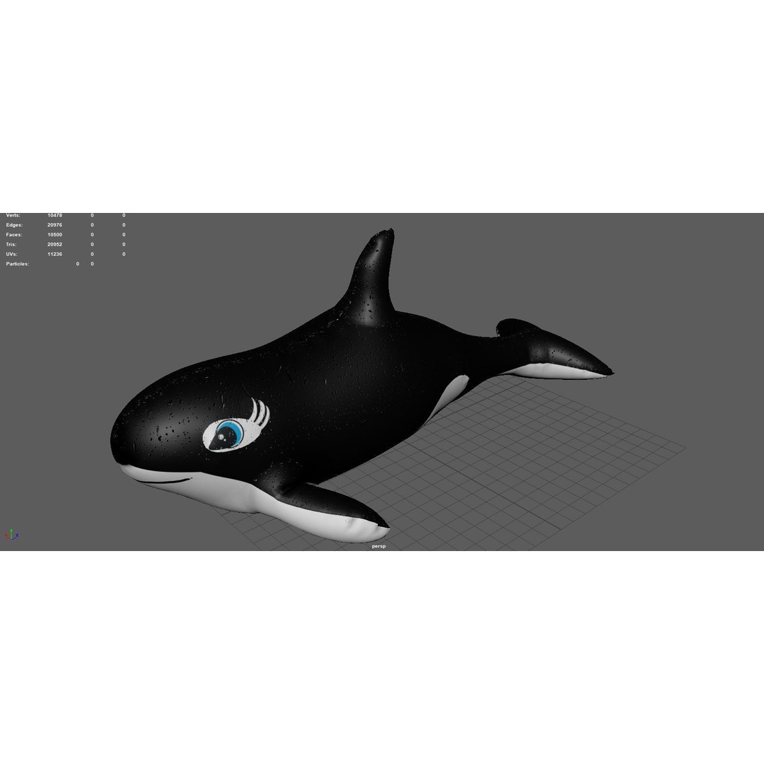 Orca Float 3D Model – Low Poly PBR Asset for Games and Animation - View 6