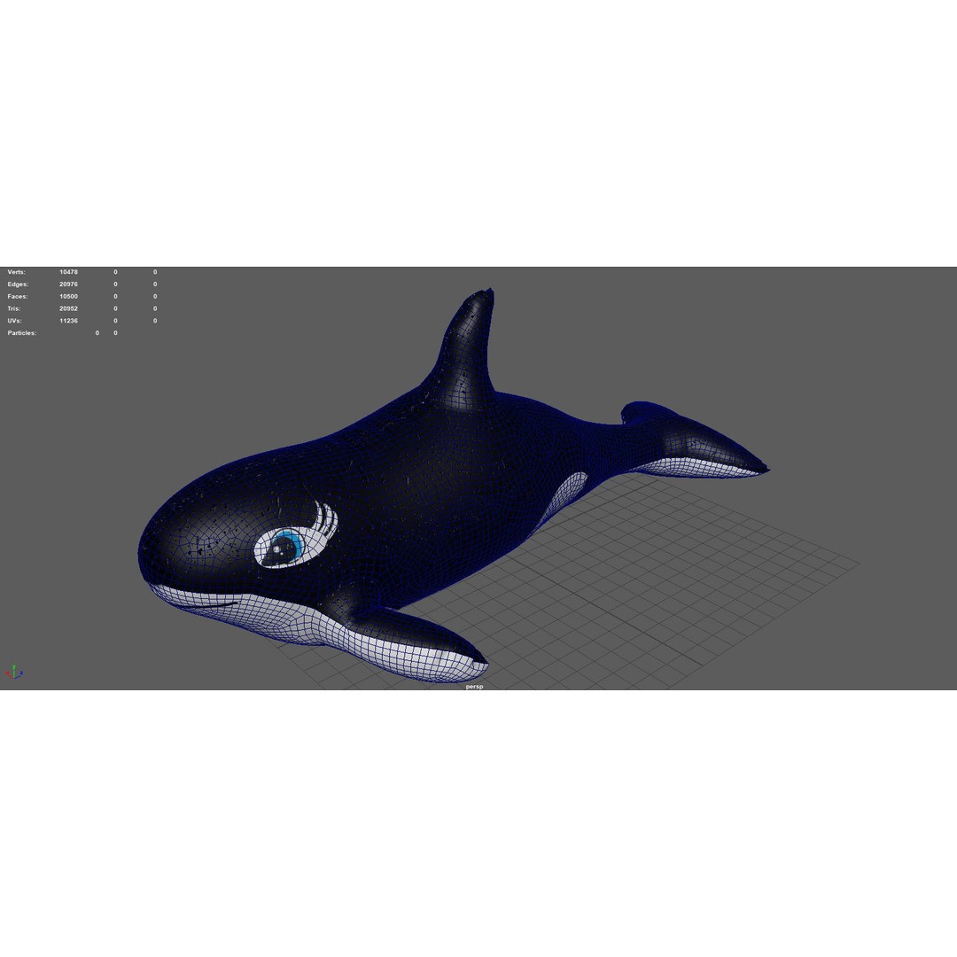 Orca Float 3D Model – Low Poly PBR Asset for Games and Animation - View 9