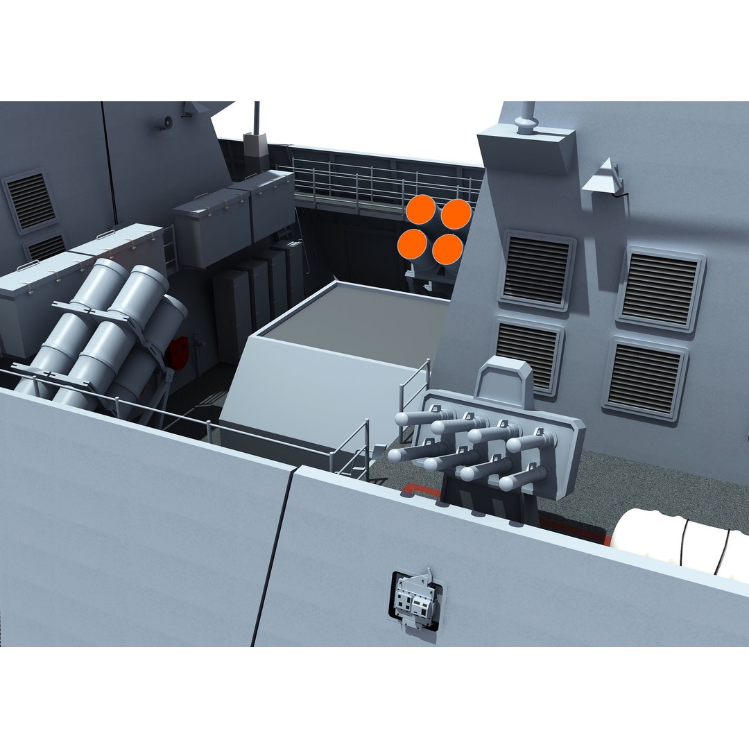 TCG KINALIADA 3D Model – Detailed Turkish Milgem Class Corvette, FBX - View 13