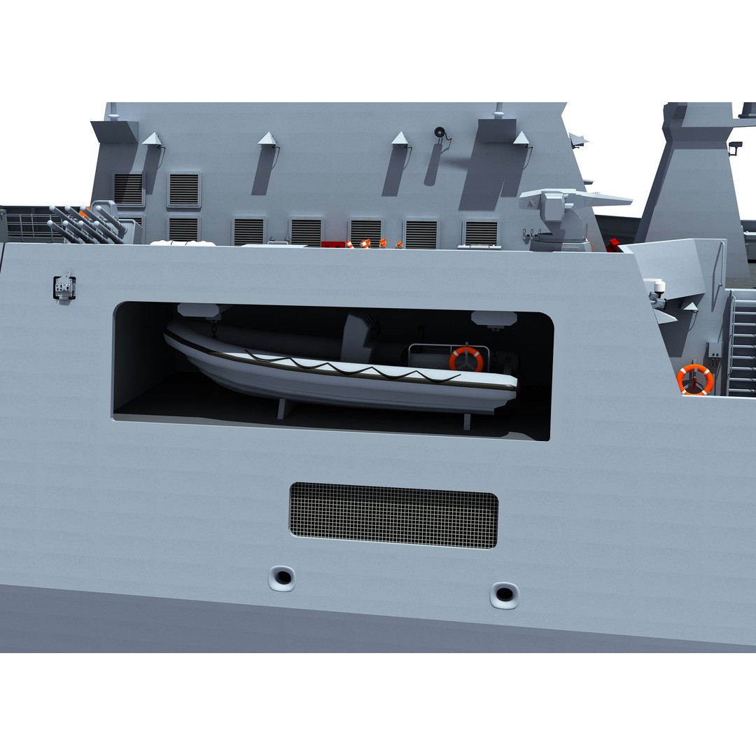 TCG KINALIADA 3D Model – Detailed Turkish Milgem Class Corvette, FBX - View 19