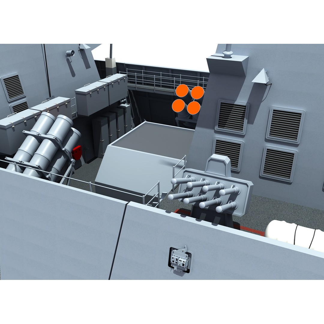 TCG KINALIADA 3D Model – Detailed Turkish Milgem Class Corvette, FBX - View 21
