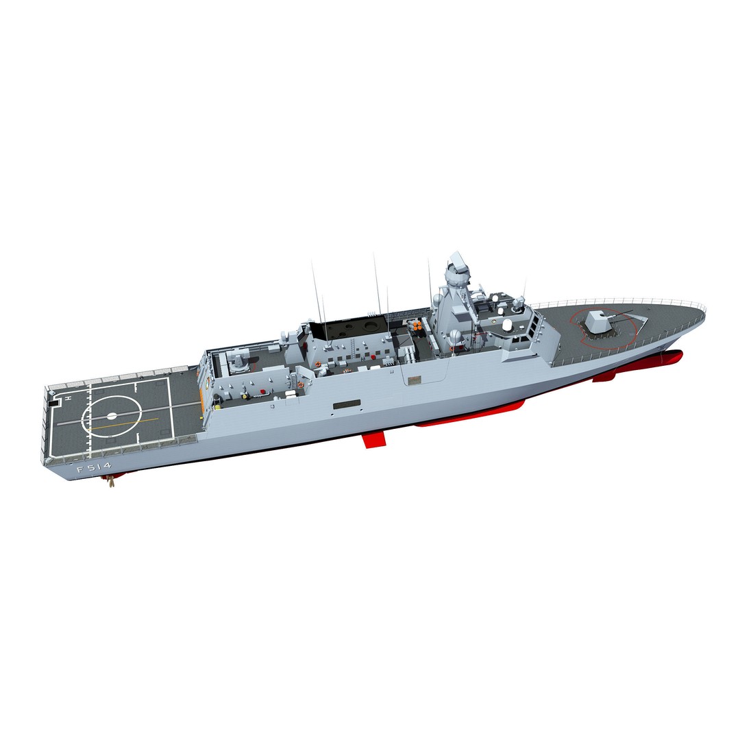 TCG KINALIADA 3D Model – Detailed Turkish Milgem Class Corvette, FBX - View 23