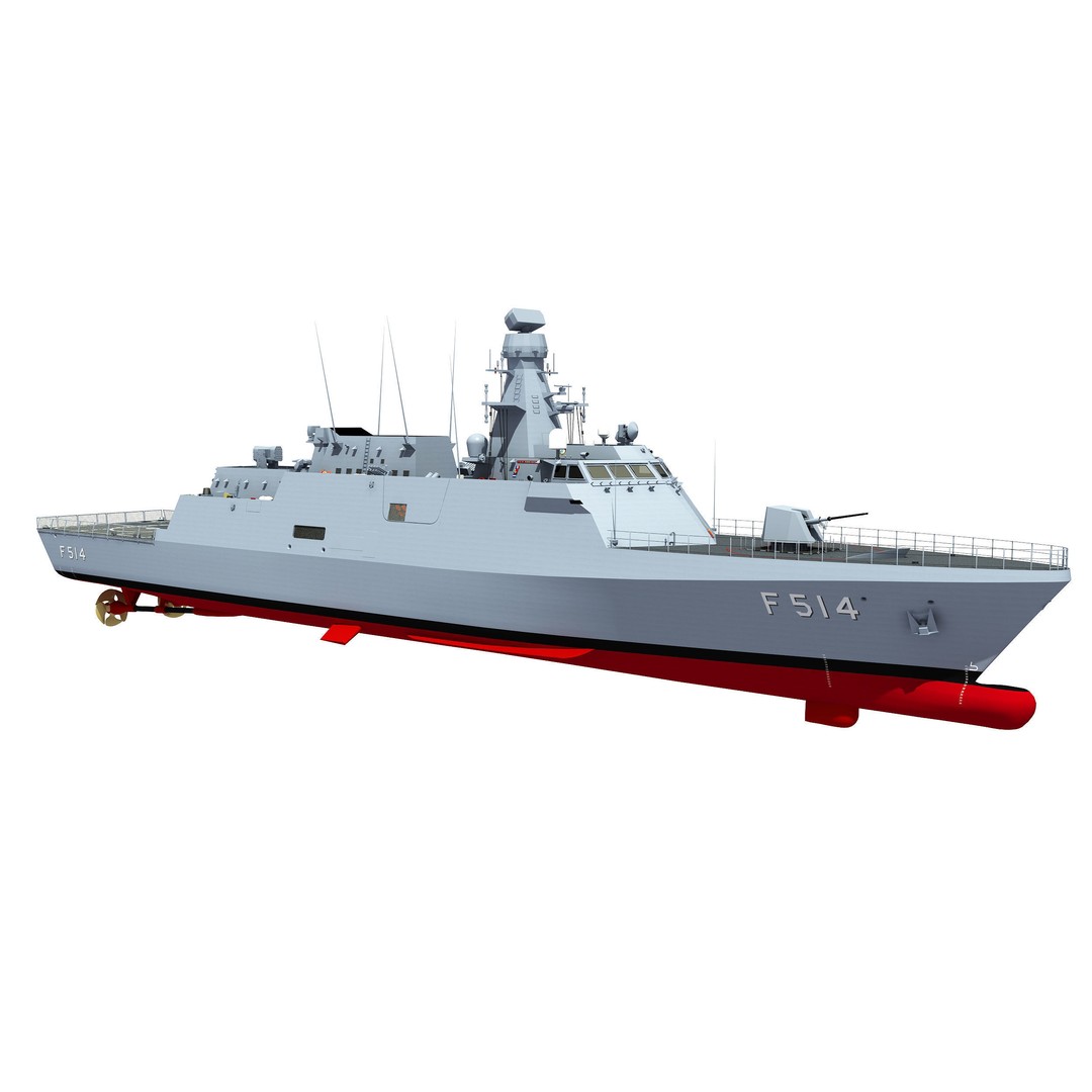 TCG KINALIADA 3D Model – Detailed Turkish Milgem Class Corvette, FBX - View 25