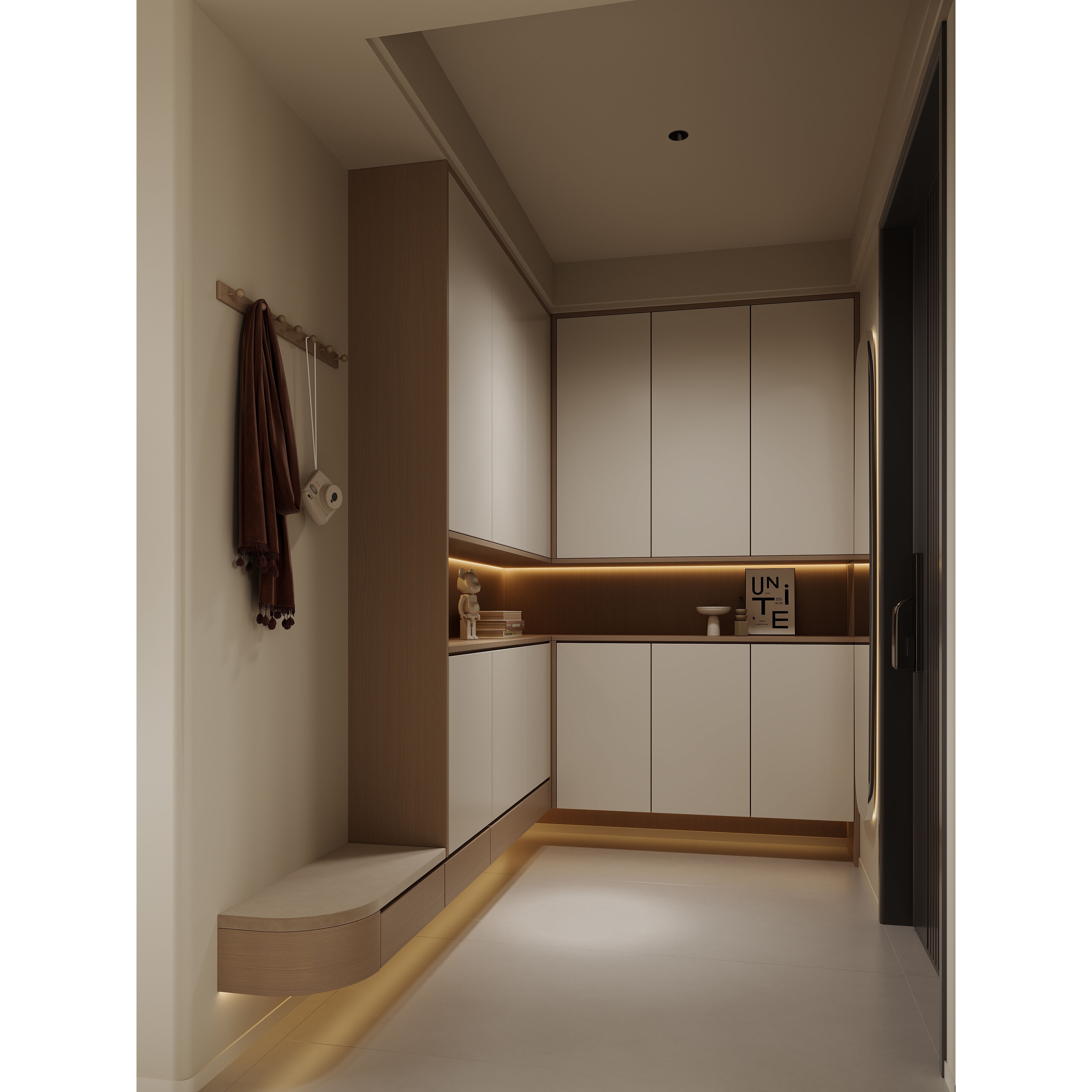Warm Modern Living Room Scene - Corona Ready 3D Model - View 10