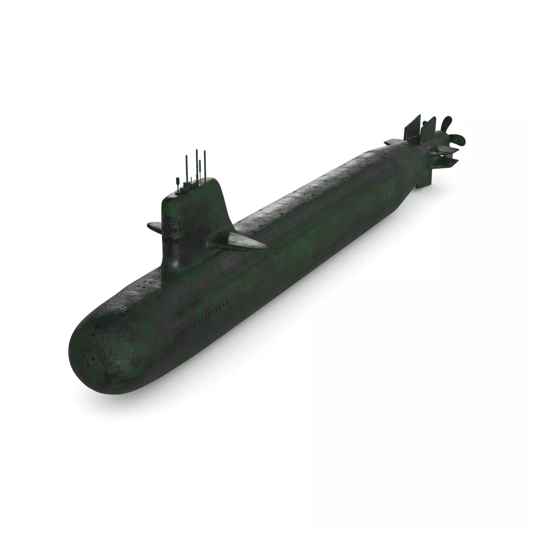 Nuclear Submarine 3D Model – Realistic Military Watercraft, FBX