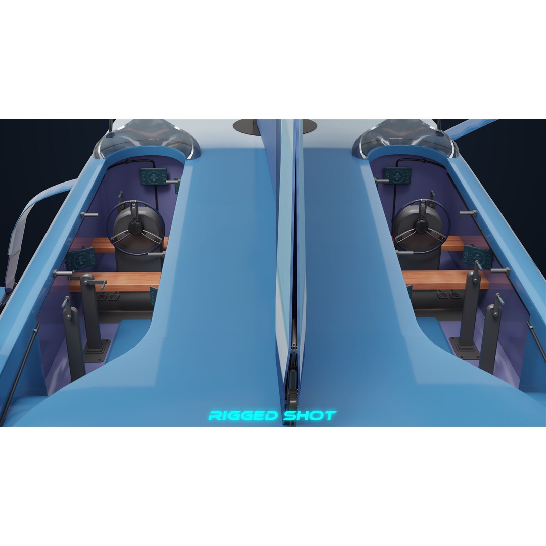 Sailing Yacht Hydrofoil 3D Model – Low Poly PBR Game Asset, FBX - View 11