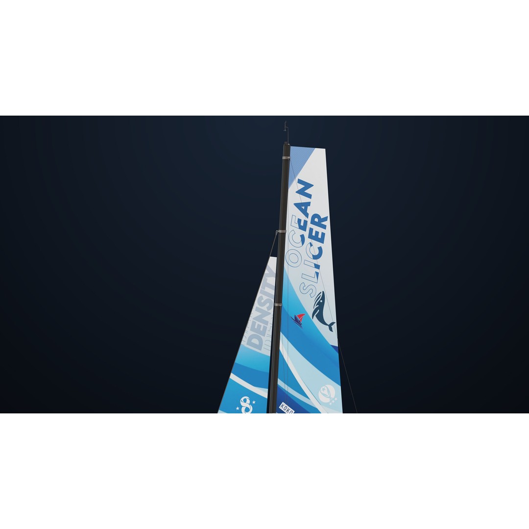 Sailing Yacht Hydrofoil 3D Model – Low Poly PBR Game Asset, FBX - View 17