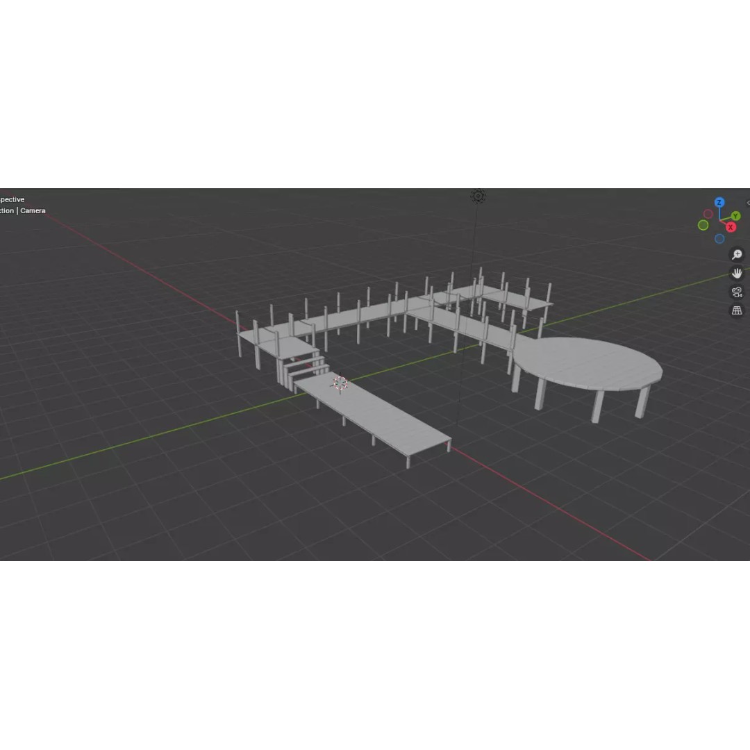 Wooden Walkway 3D Model – Modular Design, Game-Ready FBX & OBJ - View 18