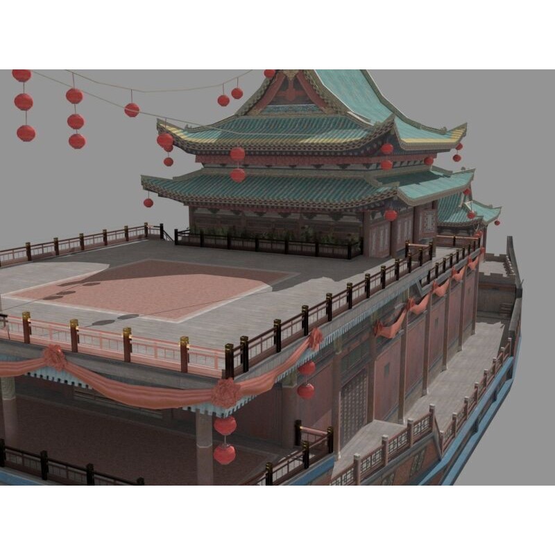 Ancient Chinese Merchant Ships 3D Model – Low Poly Historic Watercraft, FBX - View 6