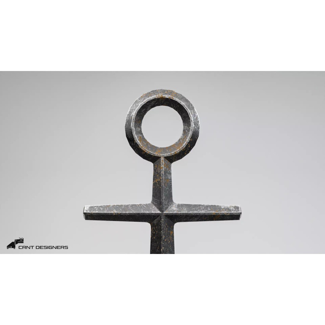Nautical Anchor 3D Model – Low Poly PBR Asset for Games, FBX, Blender - View 10