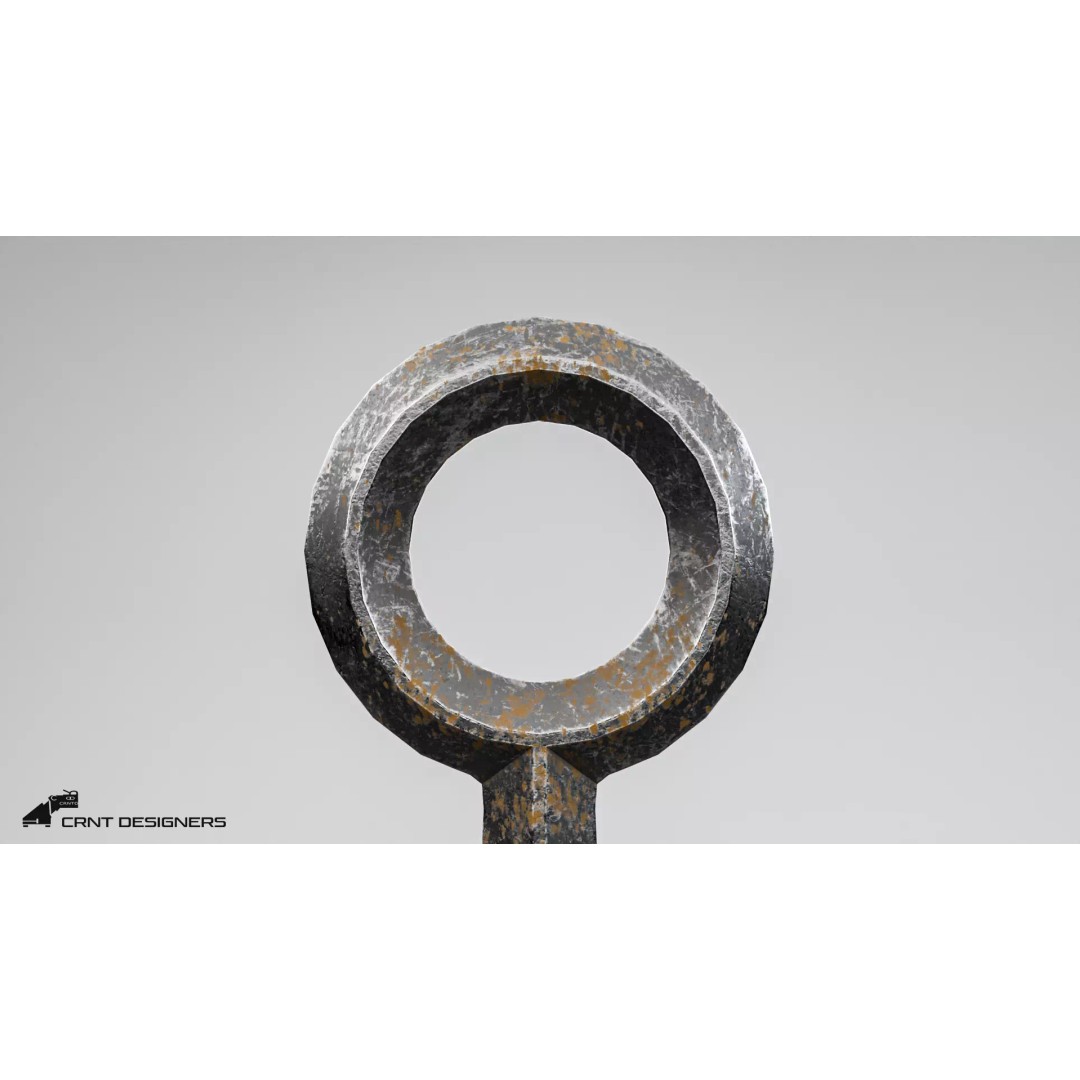 Nautical Anchor 3D Model – Low Poly PBR Asset for Games, FBX, Blender - View 11