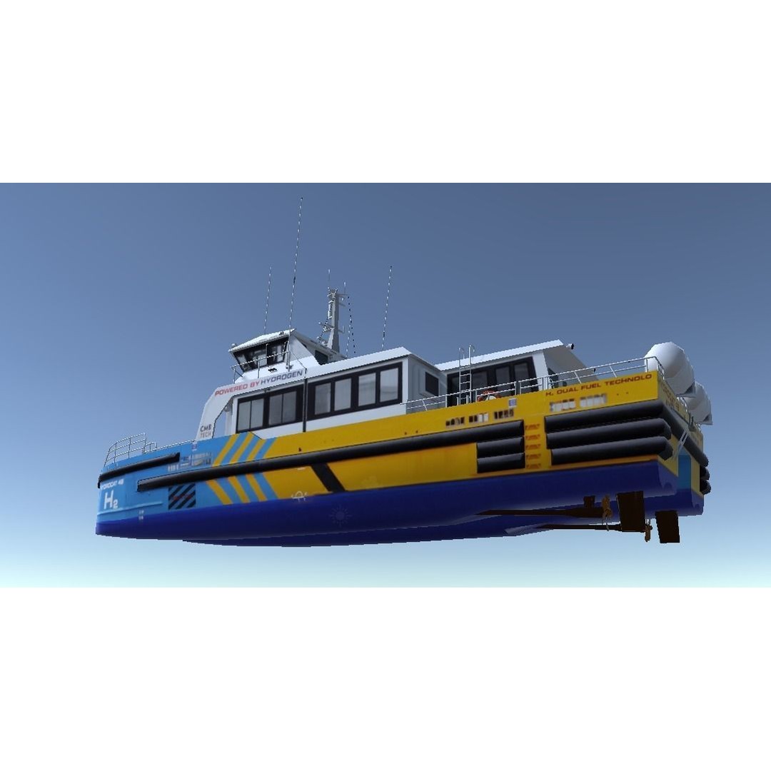 Offshore Supply Ship 3D Model – Low Poly Marine Vessel, FBX, Unity - View 3