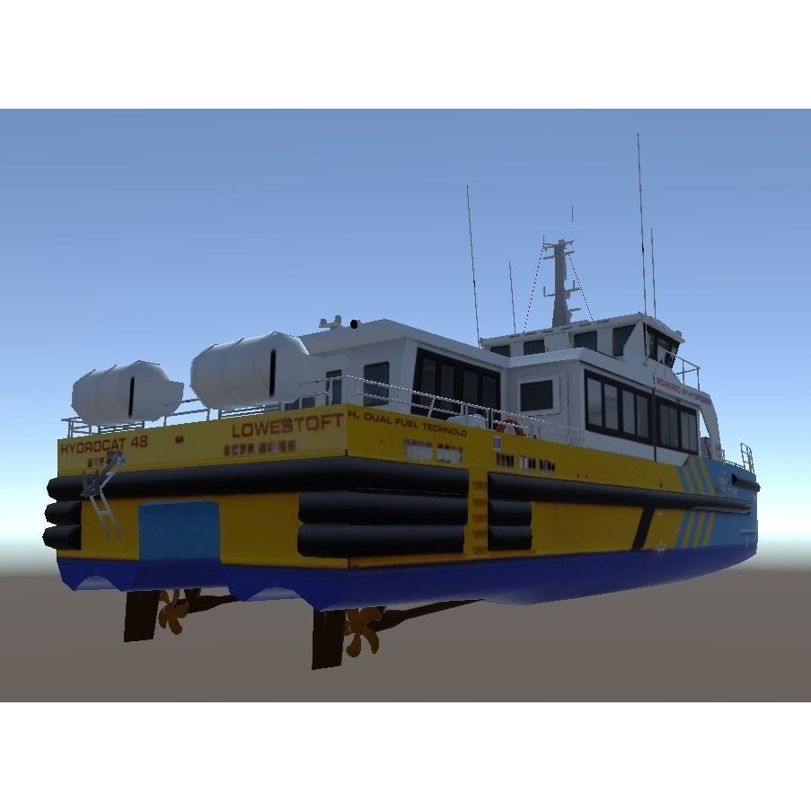 Offshore Supply Ship 3D Model – Low Poly Marine Vessel, FBX, Unity - View 5