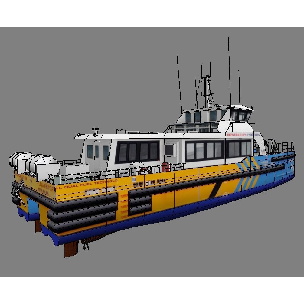 Offshore Supply Ship 3D Model – Low Poly Marine Vessel, FBX, Unity - View 6