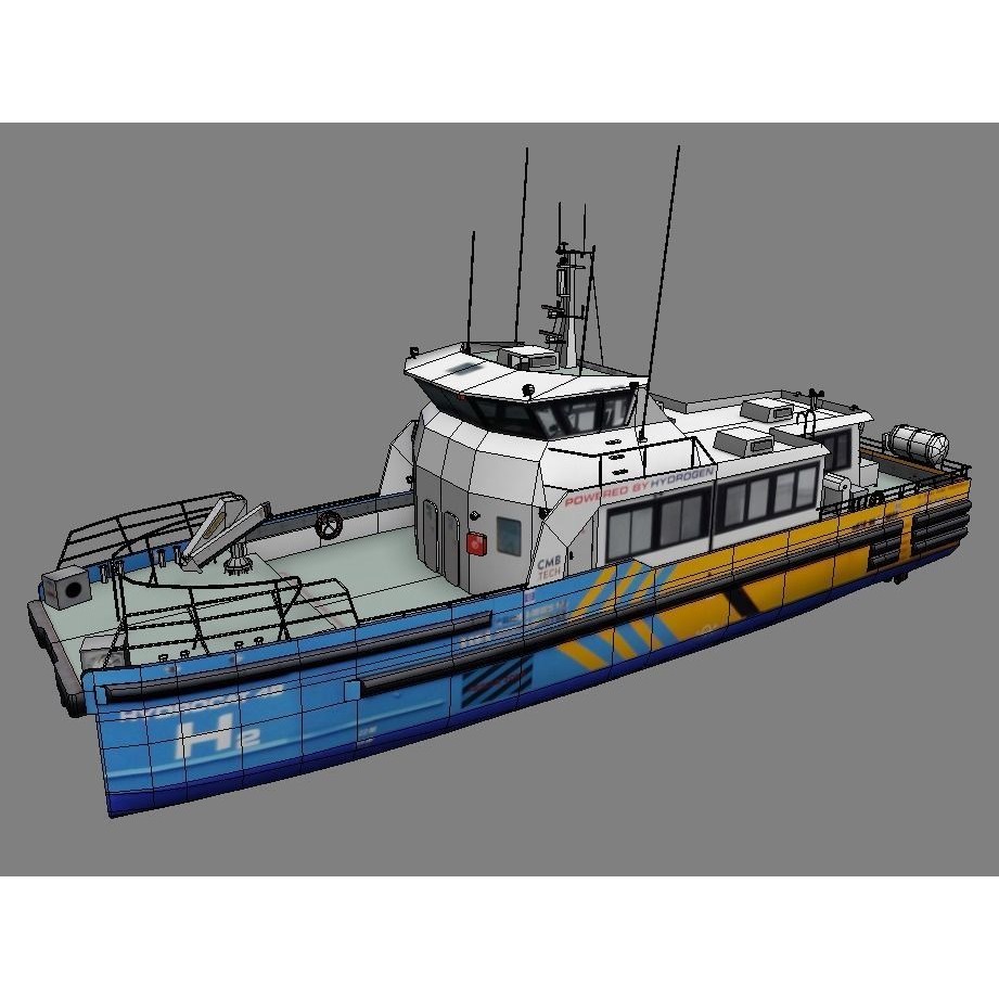 Offshore Supply Ship 3D Model – Low Poly Marine Vessel, FBX, Unity - View 7