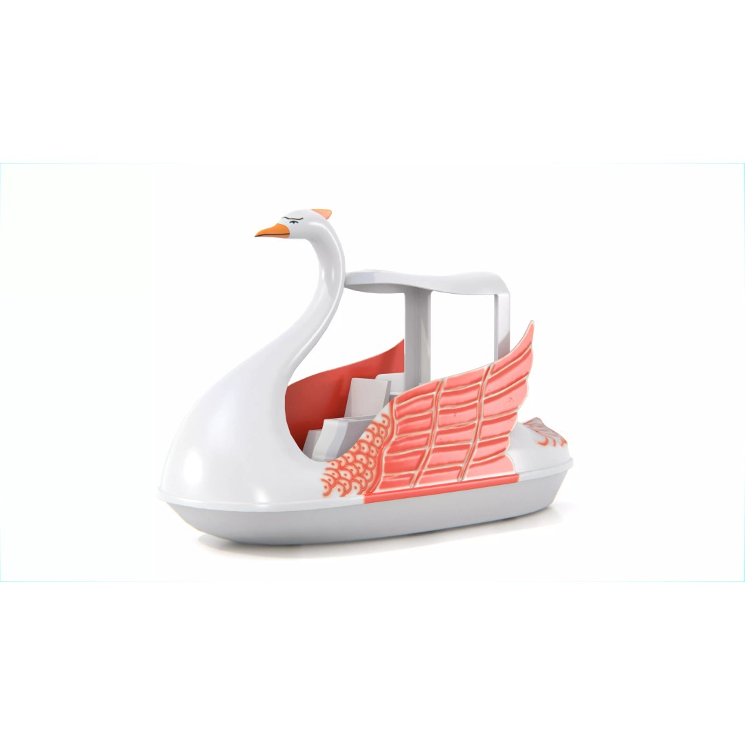 Swan Pedal Boat 3D Model – Low Poly Watercraft with PBR Textures - View 2