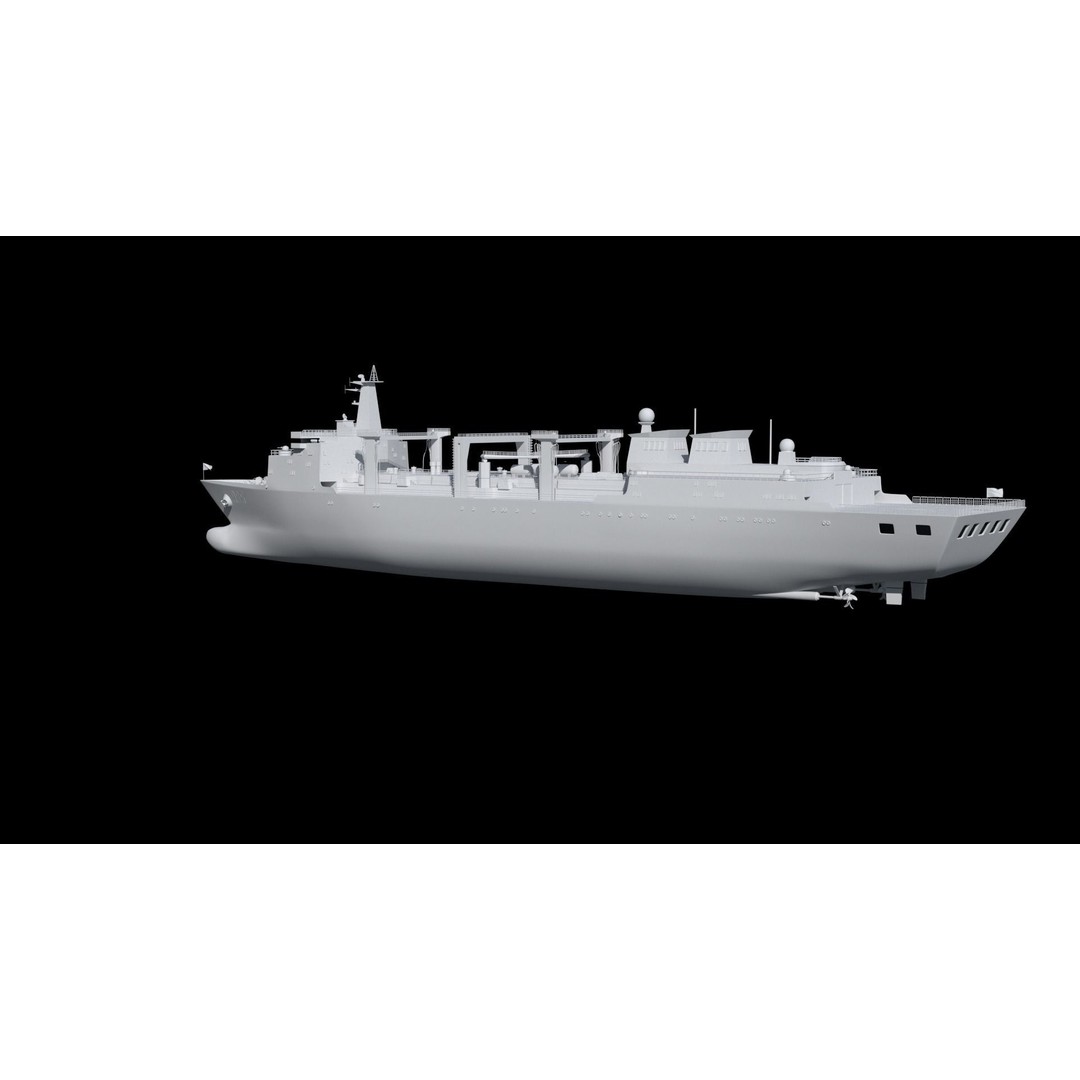 Hulun Lake Supply Ship 3D Model – Military Watercraft, FBX, OBJ