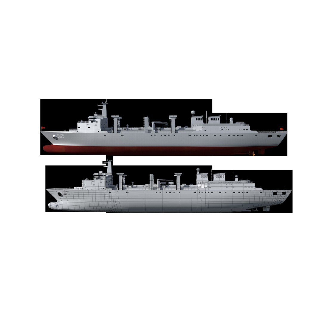 Hulun Lake Supply Ship 3D Model – Military Watercraft, FBX, OBJ - View 16