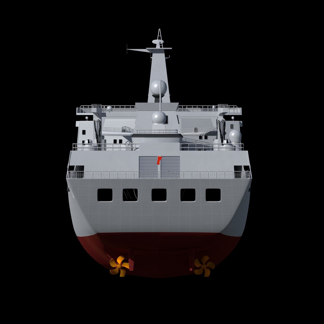 Hulun Lake Supply Ship 3D Model – Military Watercraft, FBX, OBJ - View 18