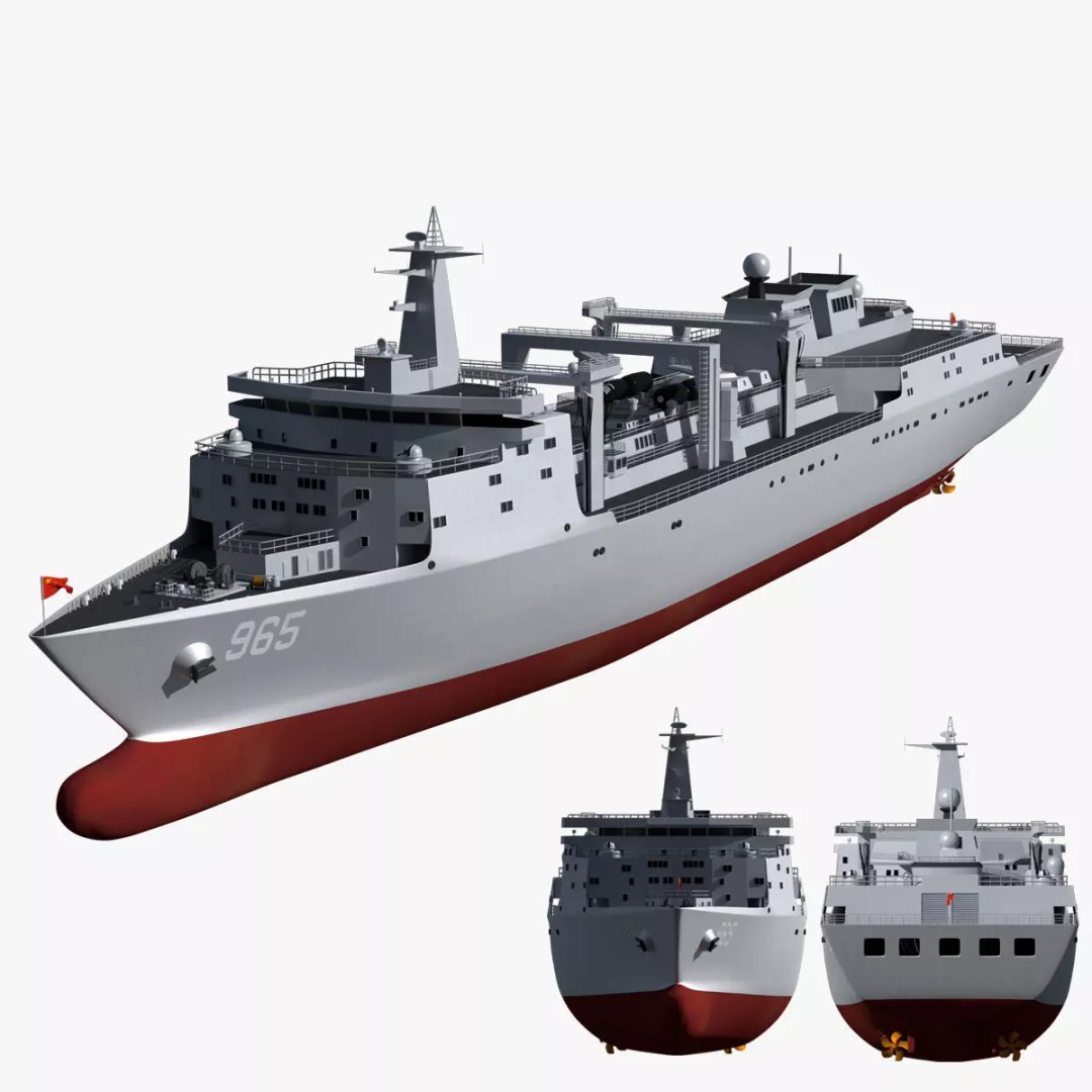 Hulun Lake Supply Ship 3D Model – Military Watercraft, FBX, OBJ - View 2