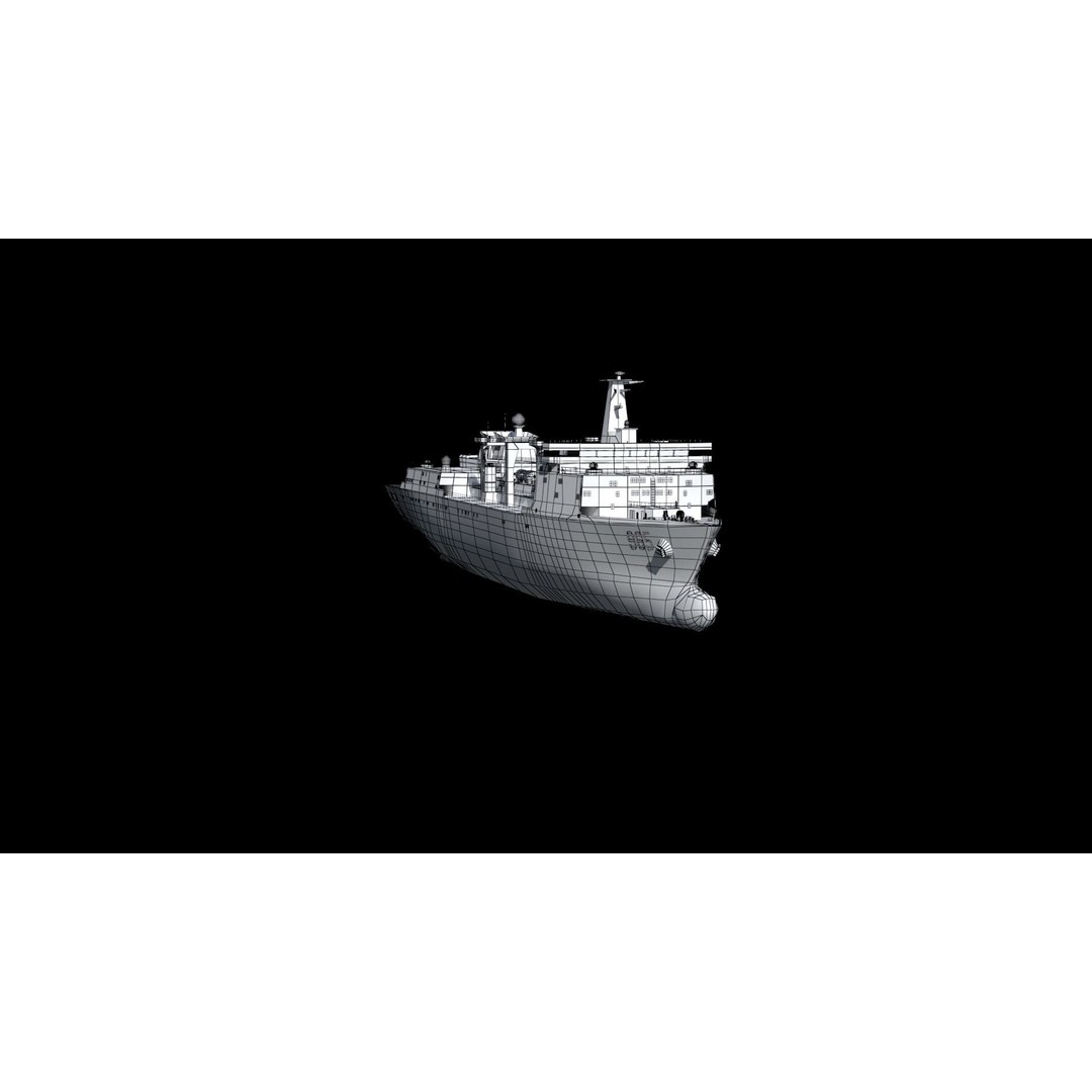 Hulun Lake Supply Ship 3D Model – Military Watercraft, FBX, OBJ - View 20