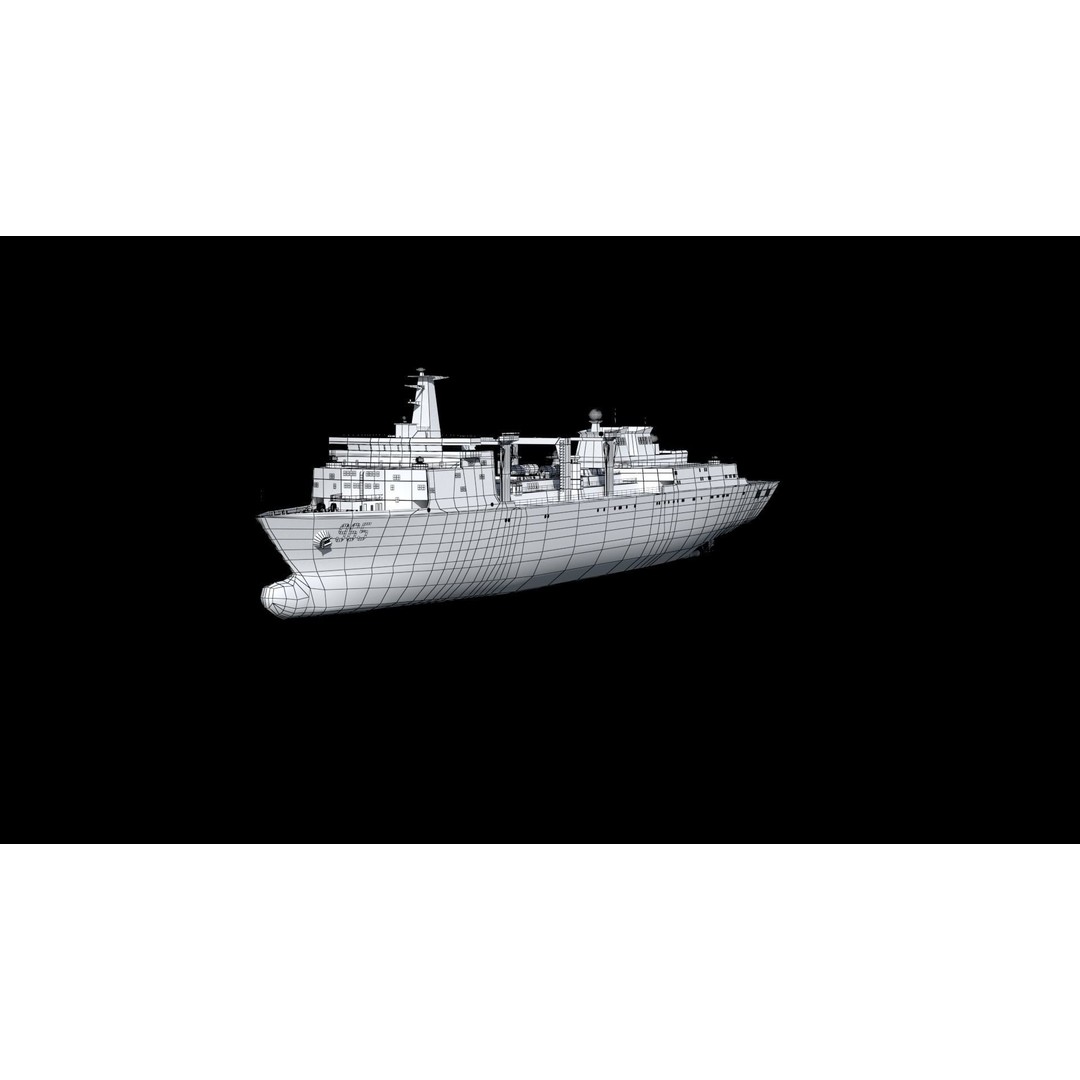 Hulun Lake Supply Ship 3D Model – Military Watercraft, FBX, OBJ - View 21