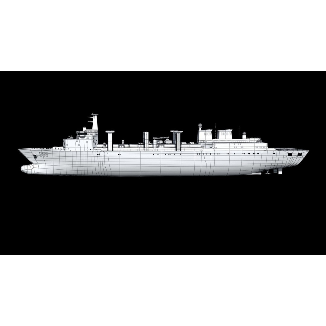 Hulun Lake Supply Ship 3D Model – Military Watercraft, FBX, OBJ - View 22