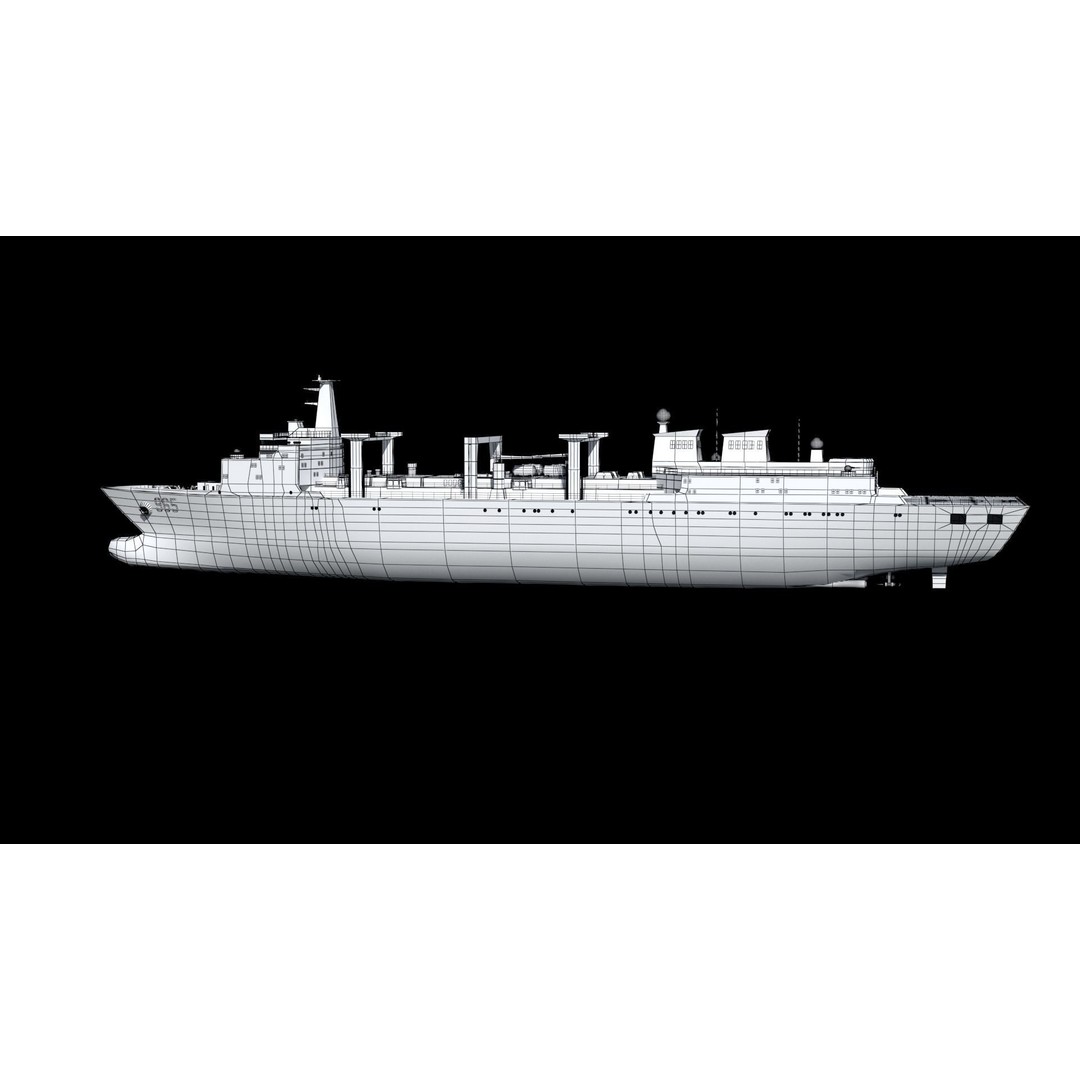 Hulun Lake Supply Ship 3D Model – Military Watercraft, FBX, OBJ - View 23
