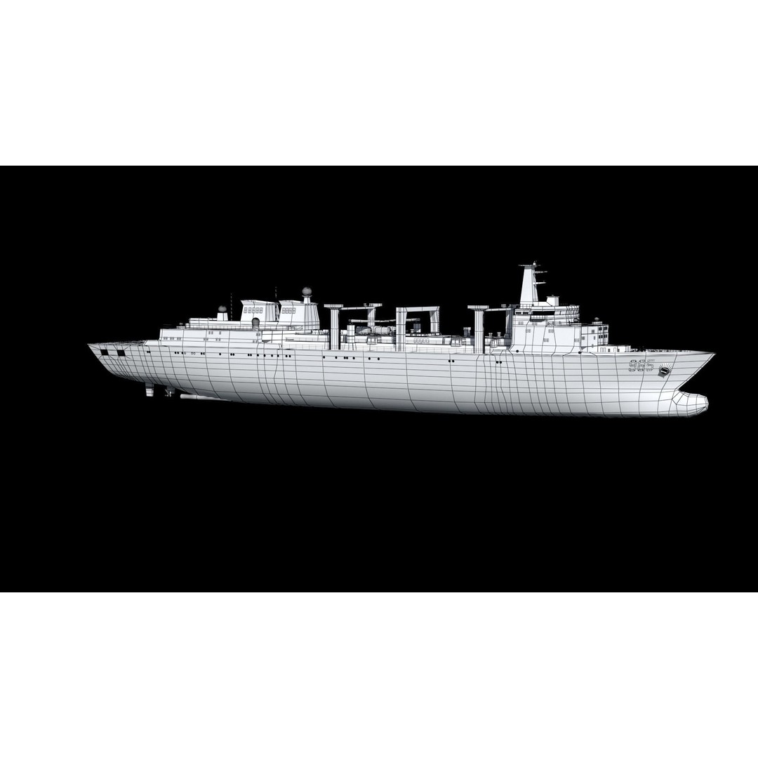 Hulun Lake Supply Ship 3D Model – Military Watercraft, FBX, OBJ - View 24