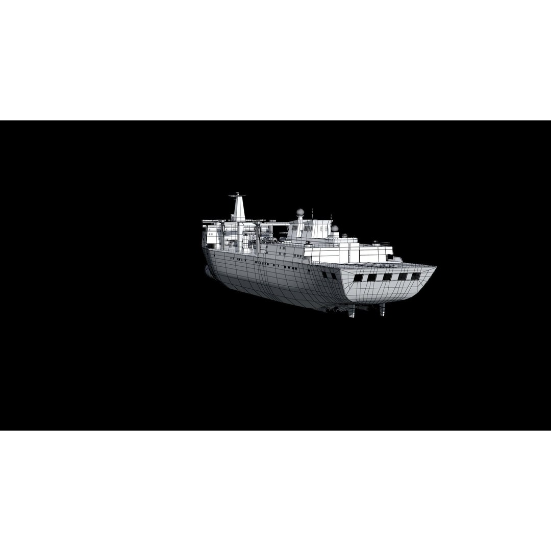 Hulun Lake Supply Ship 3D Model – Military Watercraft, FBX, OBJ - View 26