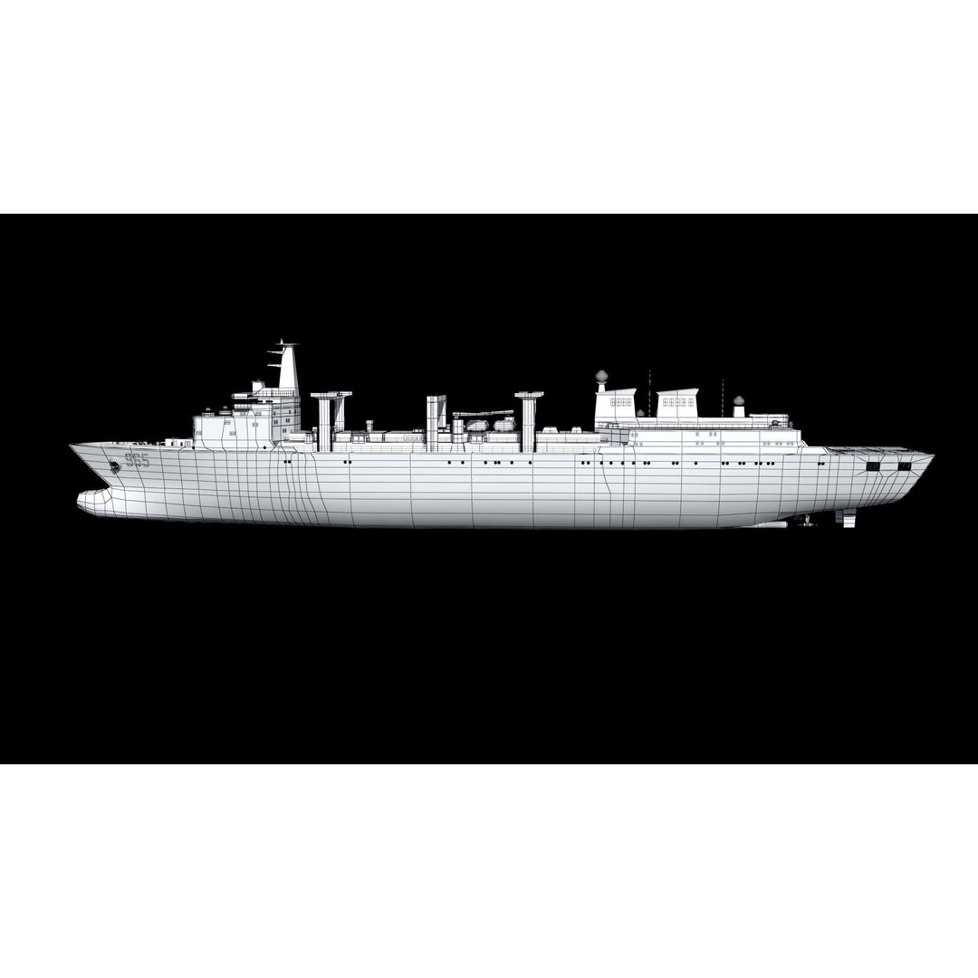 Hulun Lake Supply Ship 3D Model – Military Watercraft, FBX, OBJ - View 28