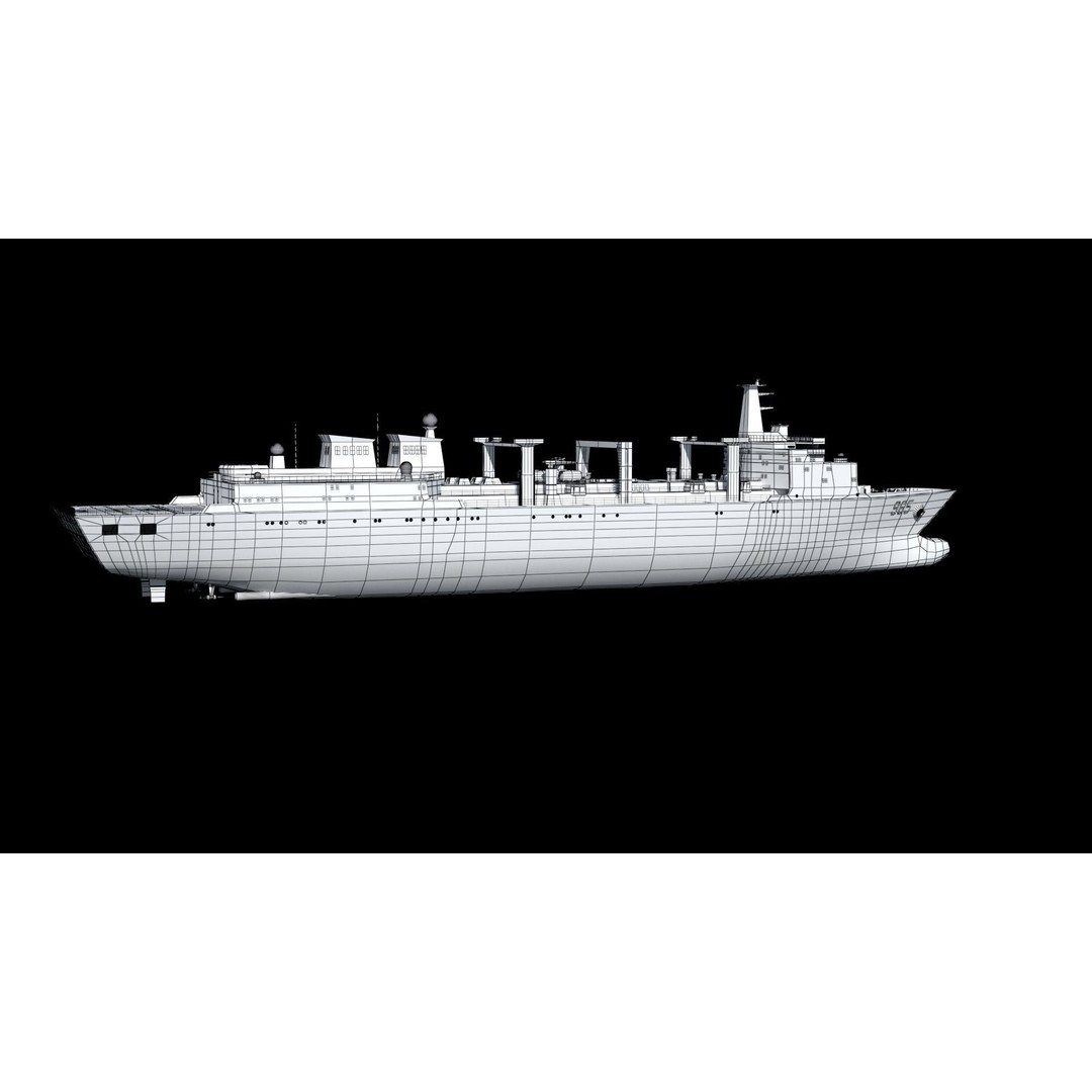 Hulun Lake Supply Ship 3D Model – Military Watercraft, FBX, OBJ - View 29