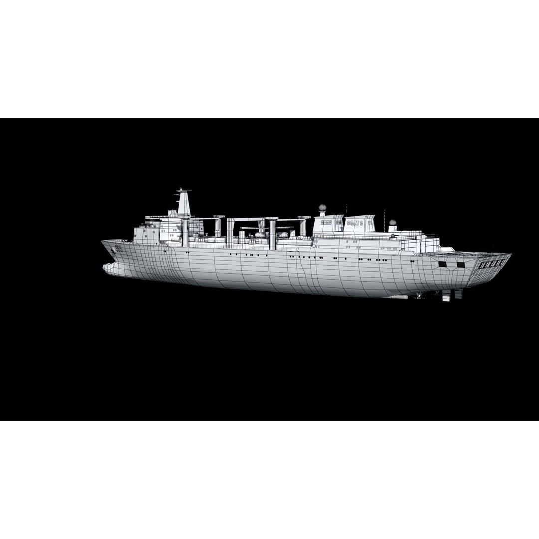 Hulun Lake Supply Ship 3D Model – Military Watercraft, FBX, OBJ - View 30